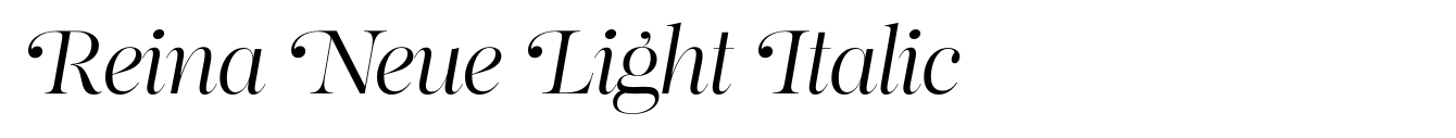 Reina Neue Light Italic
